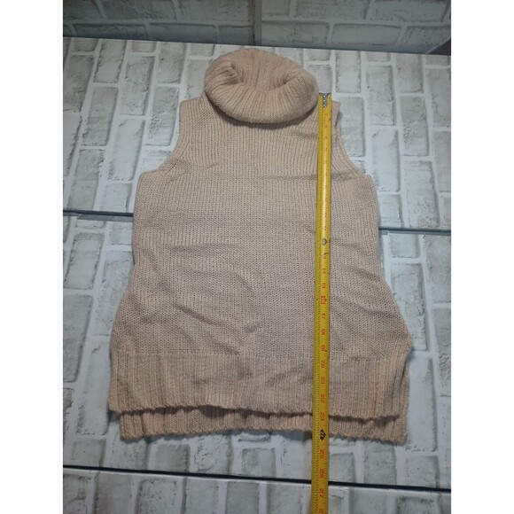 Mossimo Sweater Vest Cable Knit Cream Women’s Turtleneck Sz XS/TP - Picture 2 of 8
